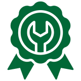 Tools-themed green award ribbon